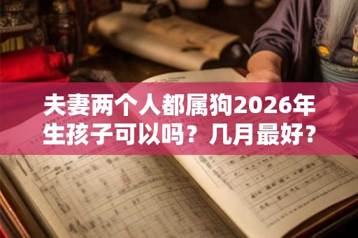 夫妻两个人都属狗2026年生孩子可以吗？几月最好？