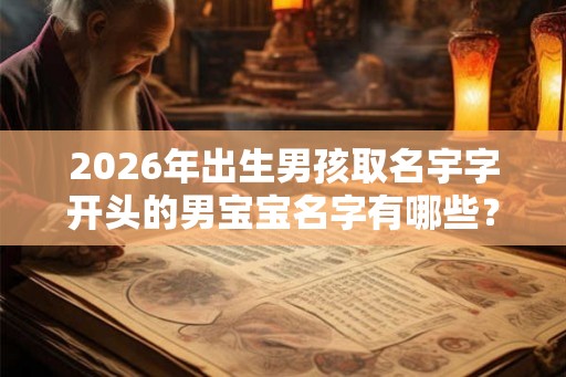 2026年出生男孩取名宇字开头的男宝宝名字有哪些？