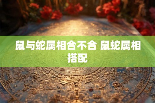 鼠与蛇属相合不合 鼠蛇属相搭配