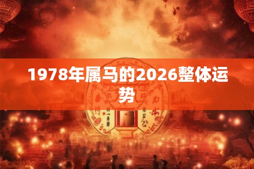 1978年属马的2026整体运势