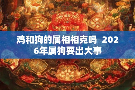 鸡和狗的属相相克吗  2026年属狗要出大事