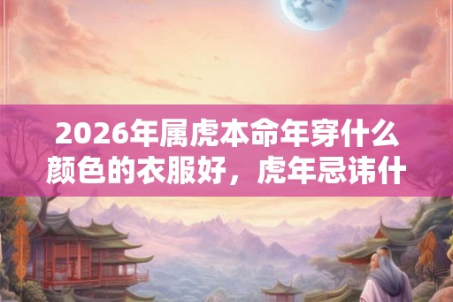2026年属虎本命年穿什么颜色的衣服好，虎年忌讳什么颜色？