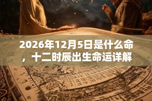 2026年12月5日是什么命，十二时辰出生命运详解