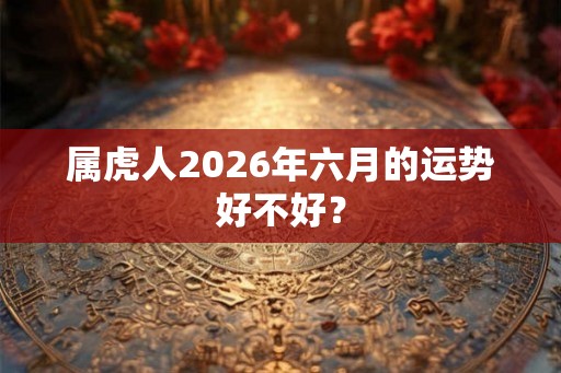 属虎人2026年六月的运势好不好？