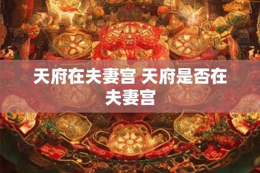天府在夫妻宫 天府是否在夫妻宫