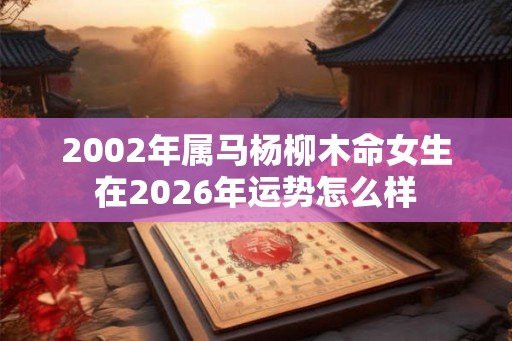 2002年属马杨柳木命女生在2026年运势怎么样
