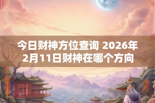 今日财神方位查询 2026年2月11日财神在哪个方向