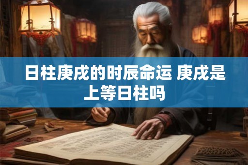 日柱庚戌的时辰命运 庚戌是上等日柱吗