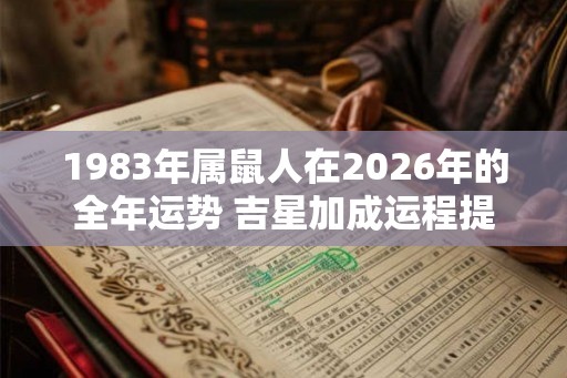 1983年属鼠人在2026年的全年运势 吉星加成运程提升