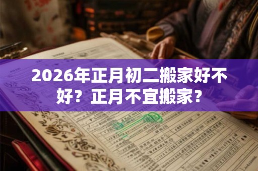 2026年正月初二搬家好不好？正月不宜搬家？