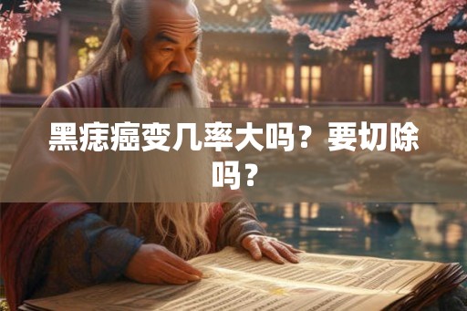 黑痣癌变几率大吗？要切除吗？