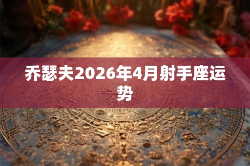 乔瑟夫2026年4月射手座运势