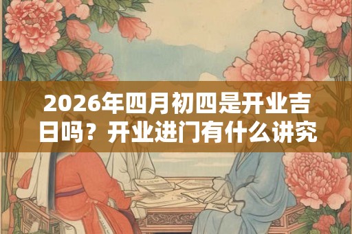 2026年四月初四是开业吉日吗？开业进门有什么讲究？