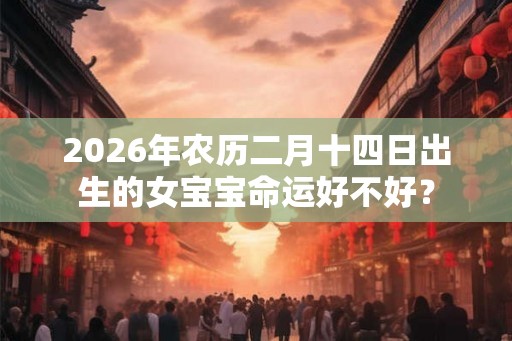 2026年农历二月十四日出生的女宝宝命运好不好？