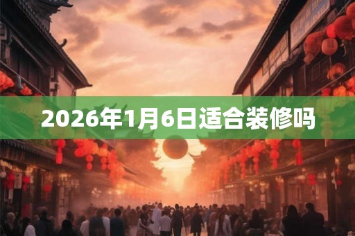 2026年1月6日适合装修吗