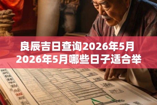 良辰吉日查询2026年5月 2026年5月哪些日子适合举办良辰吉日活动 良辰吉日查询2026年5月 2026年5月哪些日子适合举办良辰吉日活动