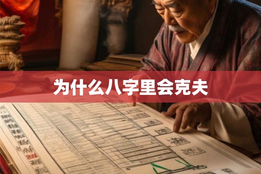 为什么八字里会克夫