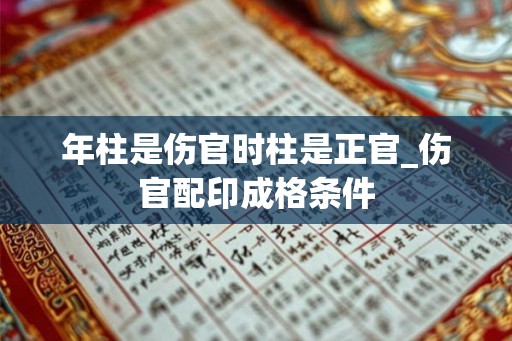 年柱是伤官时柱是正官_伤官配印成格条件