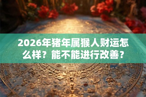 2026年猪年属猴人财运怎么样?能不能进行改善? 2026年猪年属猴人财运怎么样?能不能进行改善?