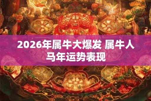 2026年属牛大爆发 属牛人马年运势表现 2026年属牛大爆发 属牛人马年运势表现