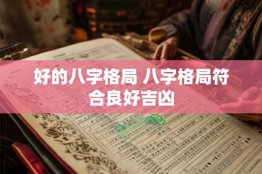 好的八字格局 八字格局符合良好吉凶