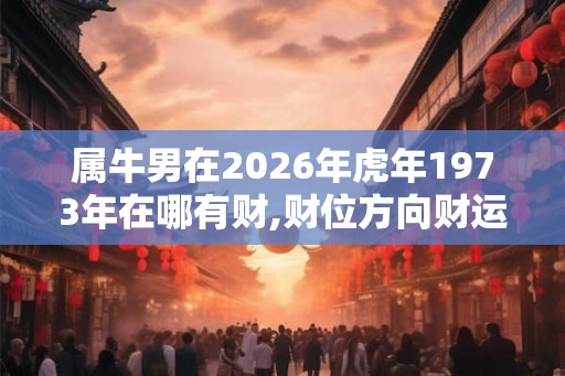 属牛男在2026年虎年1973年在哪有财,财位方向财运滚滚来