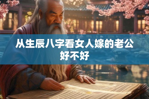 从生辰八字看女人嫁的老公好不好