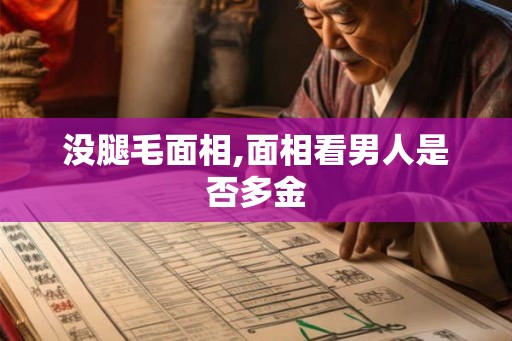没腿毛面相,面相看男人是否多金