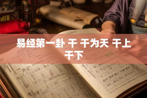 易经第一卦 干 干为天 干上干下 易经第一卦 干 干为天 干上干下