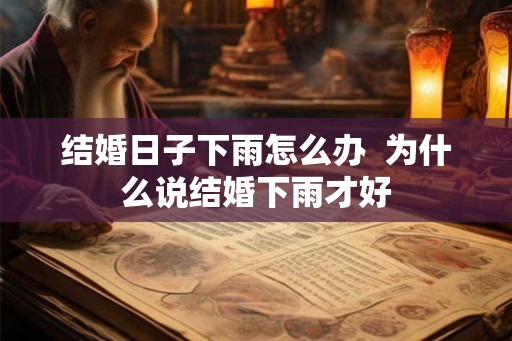 结婚日子下雨怎么办  为什么说结婚下雨才好