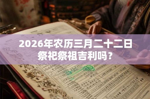 2026年农历三月二十二日祭祀祭祖吉利吗？