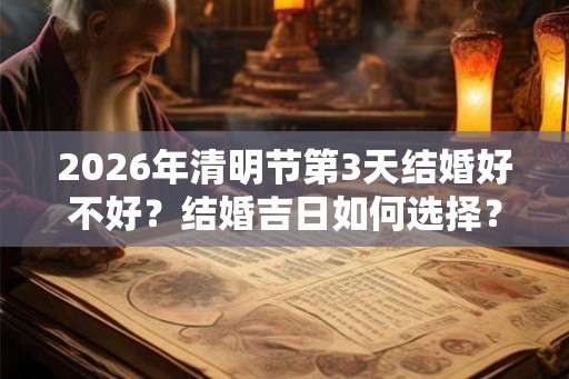 2026年清明节第3天结婚好不好？结婚吉日如何选择？