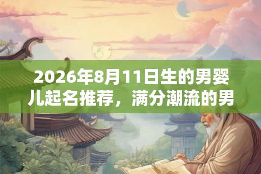 2026年8月11日生的男婴儿起名推荐，满分潮流的男宝宝名字
