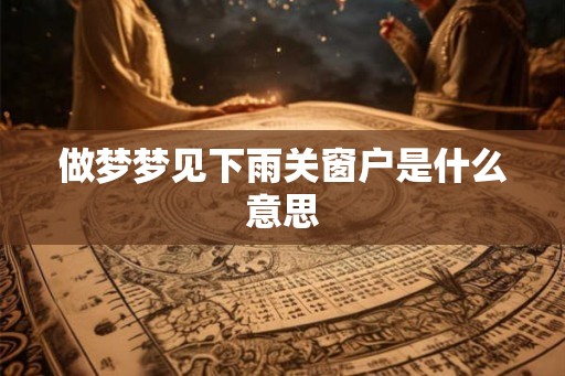 做梦梦见下雨关窗户是什么意思
