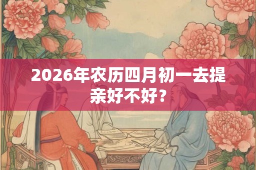 2026年农历四月初一去提亲好不好？