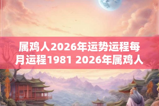 属鸡人2026年运势运程每月运程1981 2026年属鸡人运势如何