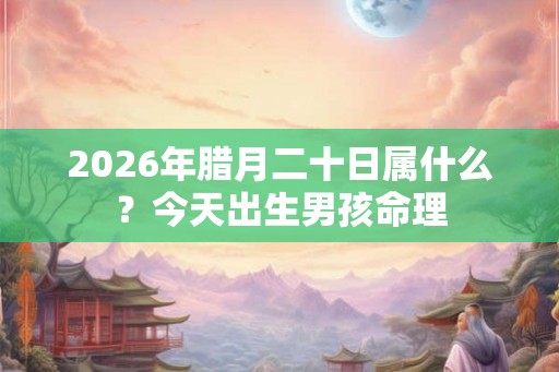 2026年腊月二十日属什么？今天出生男孩命理