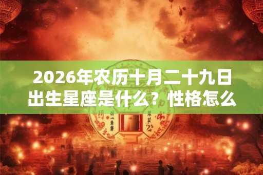 2026年农历十月二十九日出生星座是什么？性格怎么样？