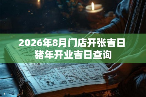 2026年8月门店开张吉日 猪年开业吉日查询 2026年8月门店开张吉日 猪年开业吉日查询