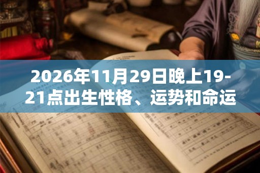 2026年11月29日晚上19-21点出生性格、运势和命运