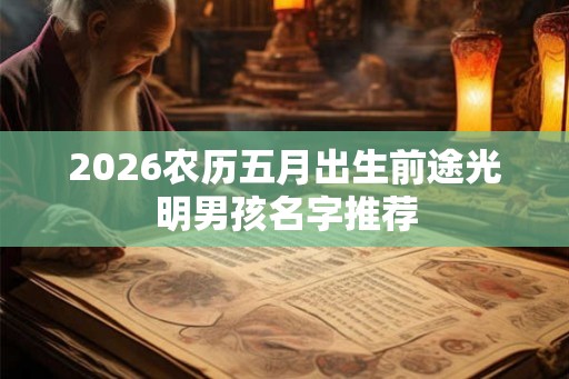 2026农历五月出生前途光明男孩名字推荐