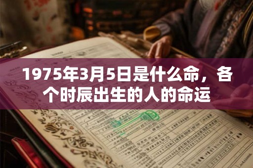 1975年3月5日是什么命,各个时辰出生的人的命运 1975年3月5日是什么命,各个时辰出生的人的命运