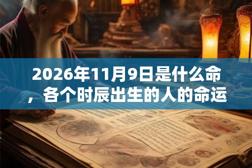 2026年11月9日是什么命，各个时辰出生的人的命运