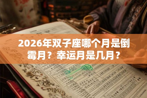 2026年双子座哪个月是倒霉月？幸运月是几月？
