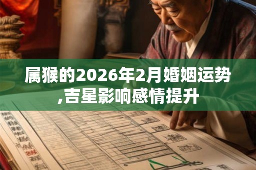属猴的2026年2月婚姻运势,吉星影响感情提升