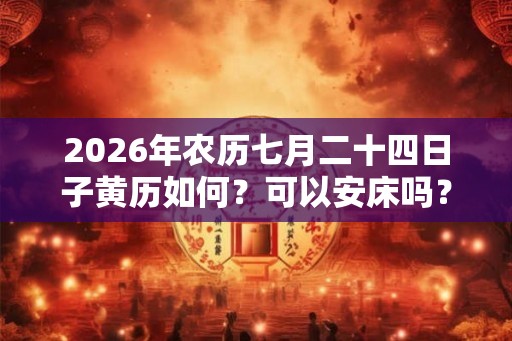 2026年农历七月二十四日子黄历如何？可以安床吗？