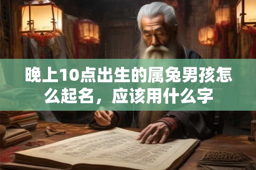 晚上10点出生的属兔男孩怎么起名，应该用什么字