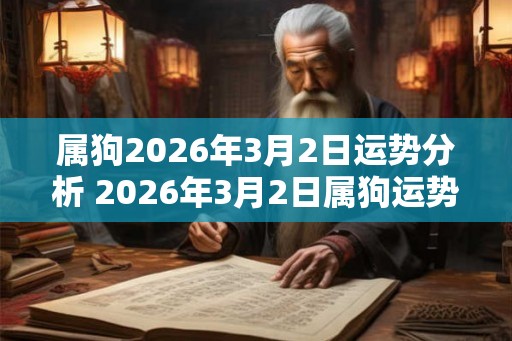 属狗2026年3月2日运势分析 2026年3月2日属狗运势分析