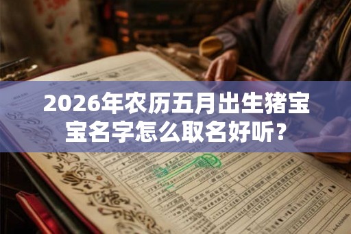 2026年农历五月出生猪宝宝名字怎么取名好听？