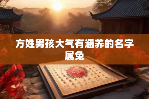 方姓男孩大气有涵养的名字属兔